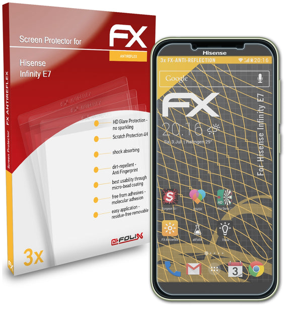 atFoliX FX-Antireflex Displayschutzfolie für Hisense Infinity E7