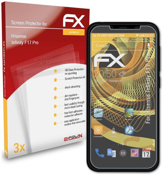atFoliX FX-Antireflex Displayschutzfolie für Hisense Infinity F17 Pro