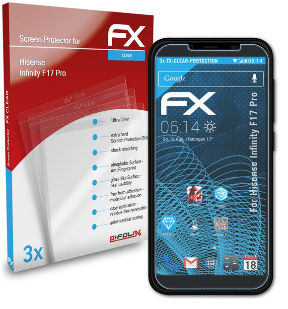 atFoliX FX-Clear Schutzfolie für Hisense Infinity F17 Pro