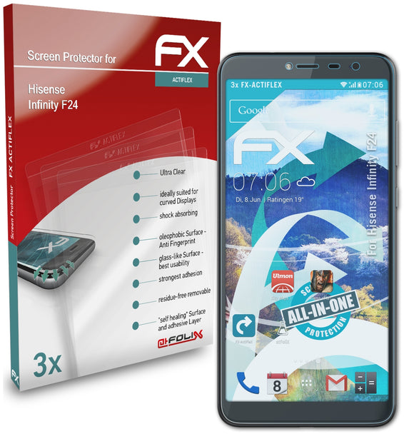 atFoliX FX-ActiFleX Displayschutzfolie für Hisense Infinity F24