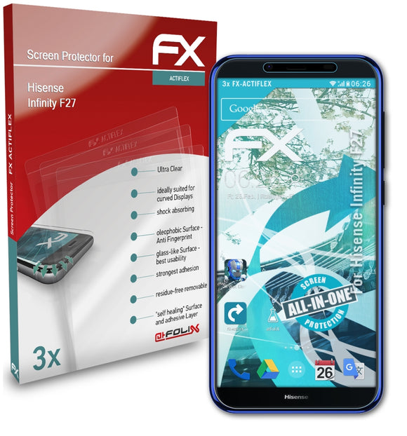 atFoliX FX-ActiFleX Displayschutzfolie für Hisense Infinity F27
