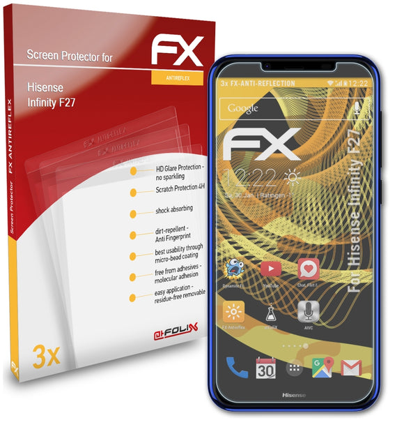 atFoliX FX-Antireflex Displayschutzfolie für Hisense Infinity F27
