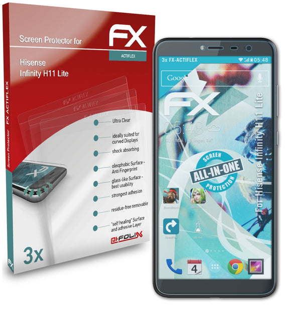 atFoliX FX-ActiFleX Displayschutzfolie für Hisense Infinity H11 Lite