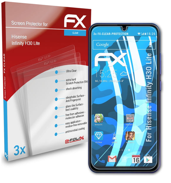 atFoliX FX-Clear Schutzfolie für Hisense Infinity H30 Lite
