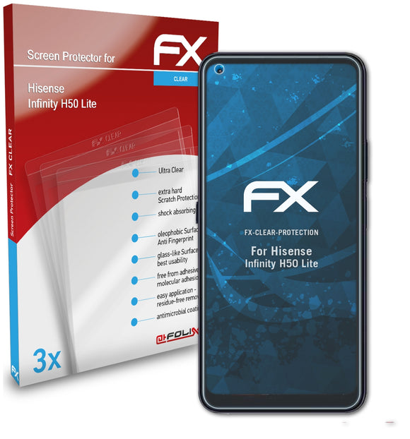 atFoliX FX-Clear Schutzfolie für Hisense Infinity H50 Lite