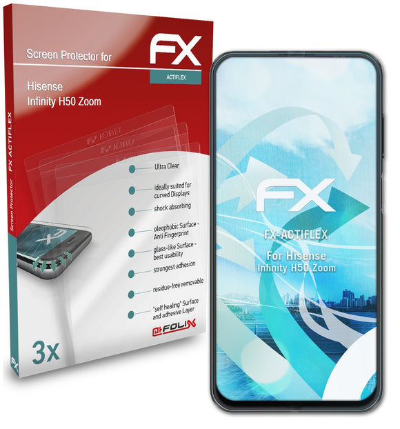 atFoliX FX-ActiFleX Displayschutzfolie für Hisense Infinity H50 Zoom