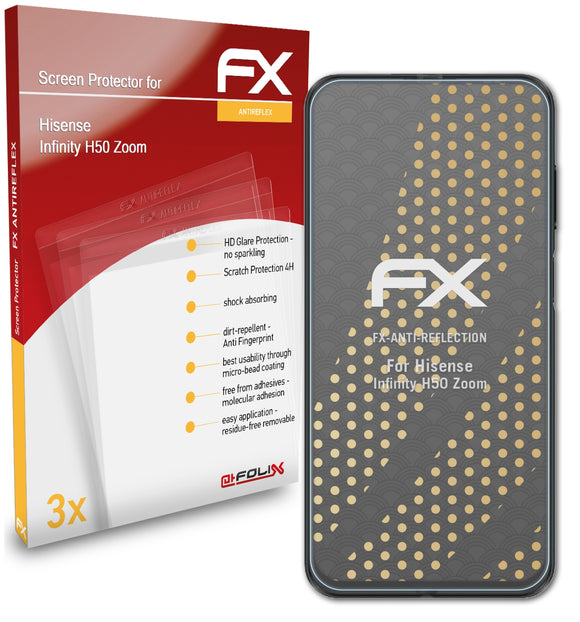 atFoliX FX-Antireflex Displayschutzfolie für Hisense Infinity H50 Zoom