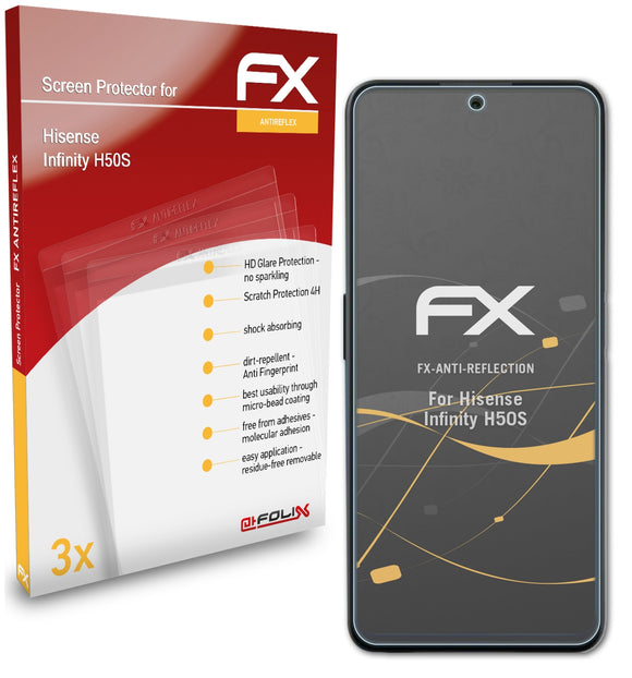 atFoliX FX-Antireflex Displayschutzfolie für Hisense Infinity H50S