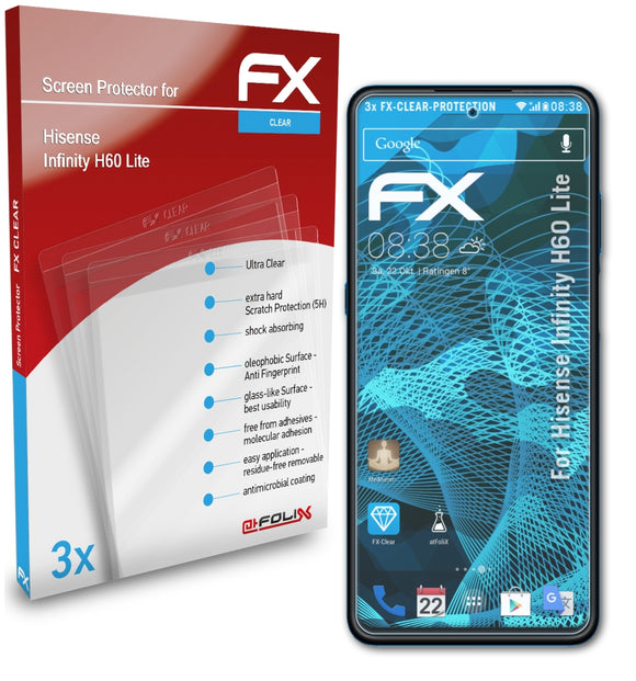 atFoliX FX-Clear Schutzfolie für Hisense Infinity H60 Lite