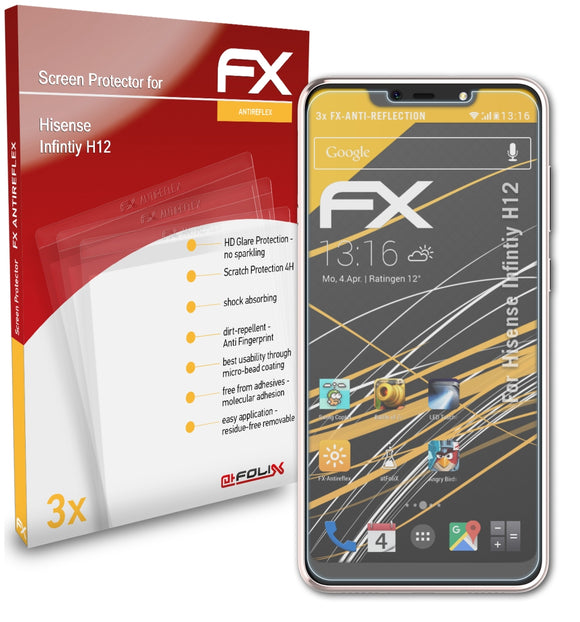 atFoliX FX-Antireflex Displayschutzfolie für Hisense Infintiy H12