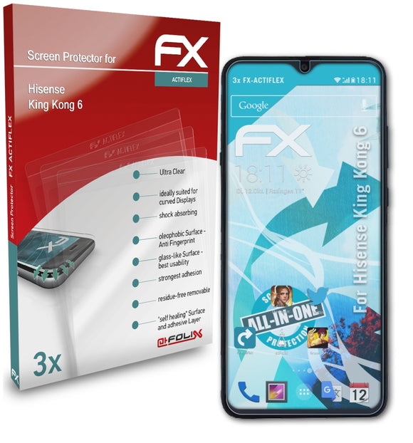 atFoliX FX-ActiFleX Displayschutzfolie für Hisense King Kong 6