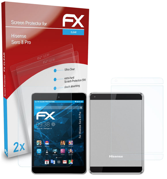 atFoliX FX-Clear Schutzfolie für Hisense Sero 8 Pro
