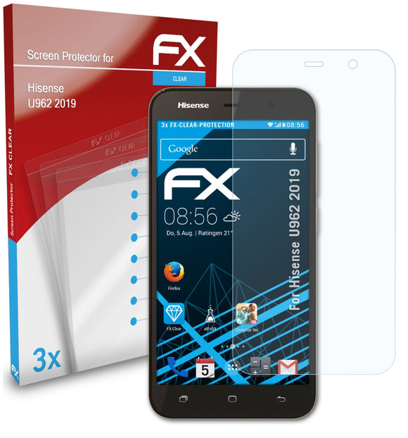 atFoliX FX-Clear Schutzfolie für Hisense U962 2019