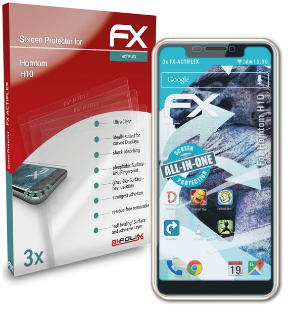 atFoliX FX-ActiFleX Displayschutzfolie für Homtom H10