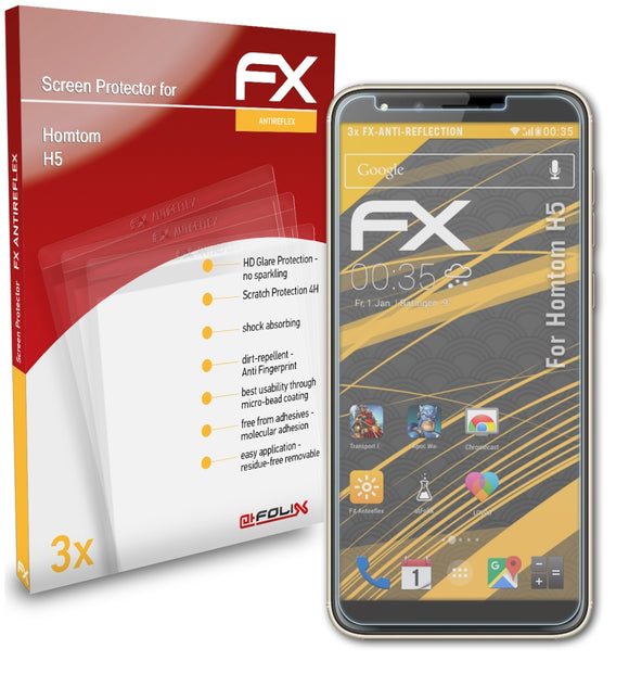 atFoliX FX-Antireflex Displayschutzfolie für Homtom H5
