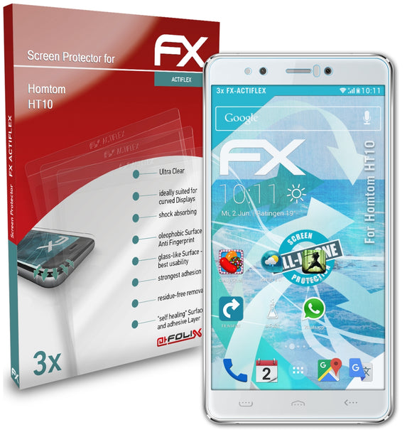 atFoliX FX-ActiFleX Displayschutzfolie für Homtom HT10