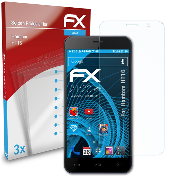 atFoliX FX-Clear Schutzfolie für Homtom HT16