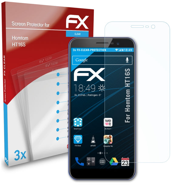 atFoliX FX-Clear Schutzfolie für Homtom HT16S