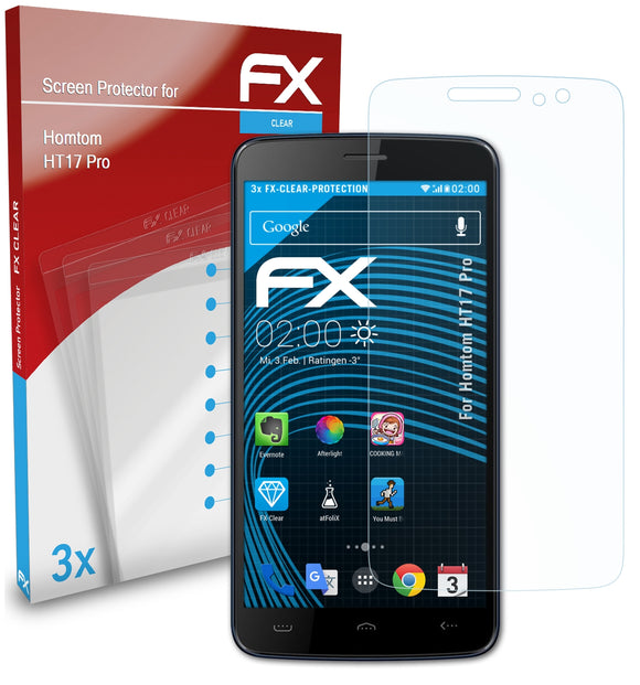 atFoliX FX-Clear Schutzfolie für Homtom HT17 Pro