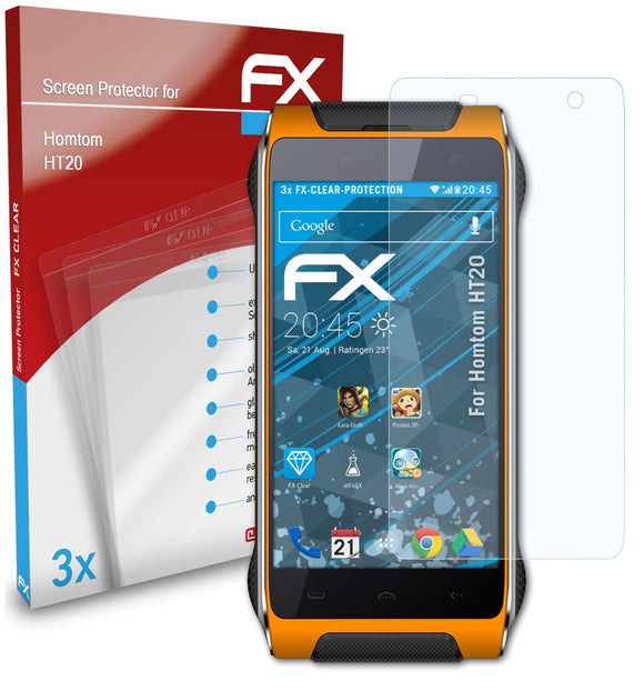 atFoliX FX-Clear Schutzfolie für Homtom HT20