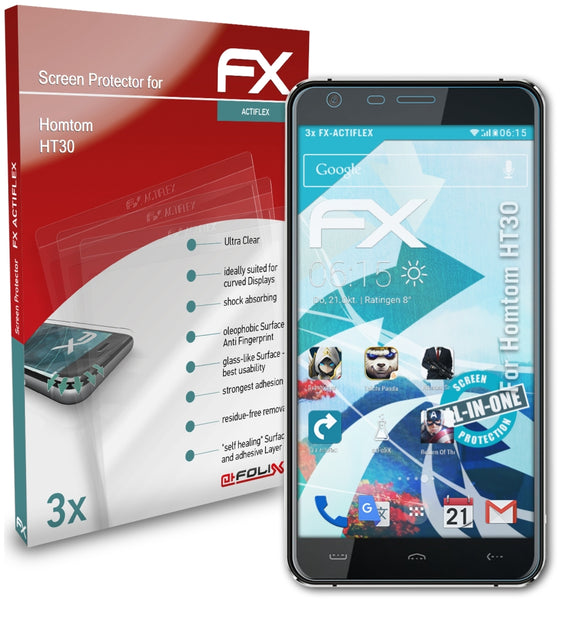 atFoliX FX-ActiFleX Displayschutzfolie für Homtom HT30