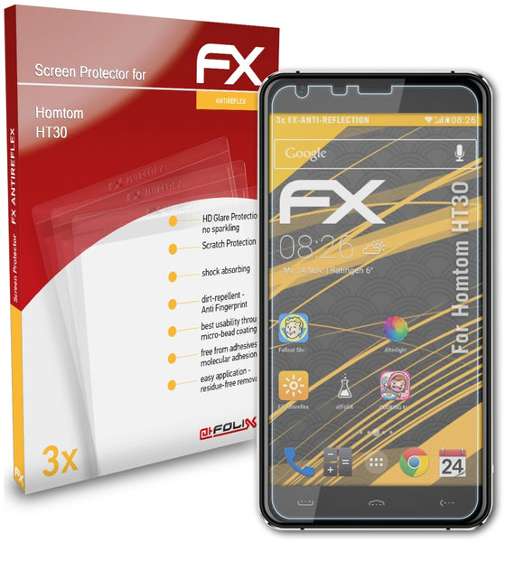 atFoliX FX-Antireflex Displayschutzfolie für Homtom HT30