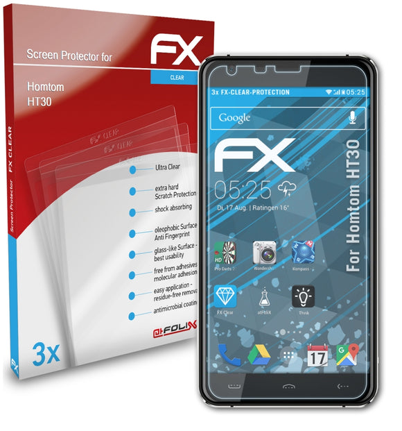 atFoliX FX-Clear Schutzfolie für Homtom HT30
