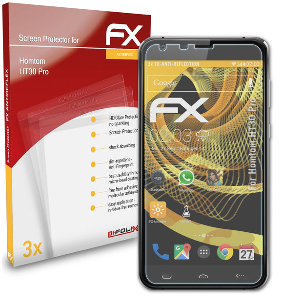atFoliX FX-Antireflex Displayschutzfolie für Homtom HT30 Pro