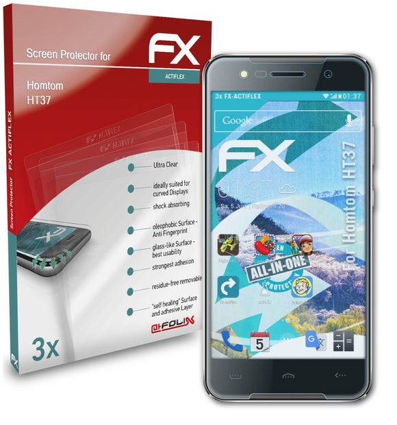 atFoliX FX-ActiFleX Displayschutzfolie für Homtom HT37