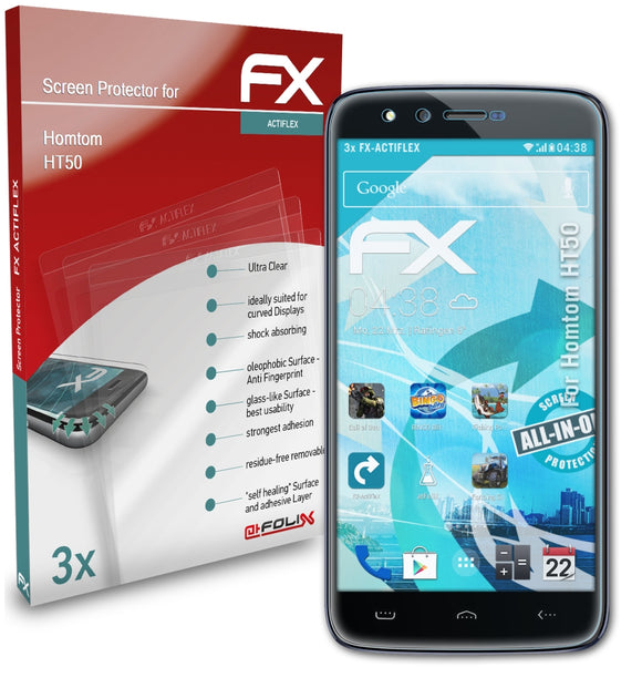 atFoliX FX-ActiFleX Displayschutzfolie für Homtom HT50