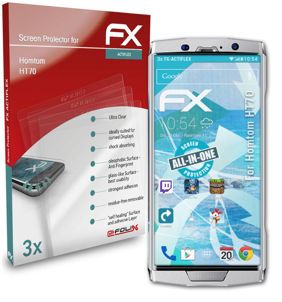 atFoliX FX-ActiFleX Displayschutzfolie für Homtom HT70