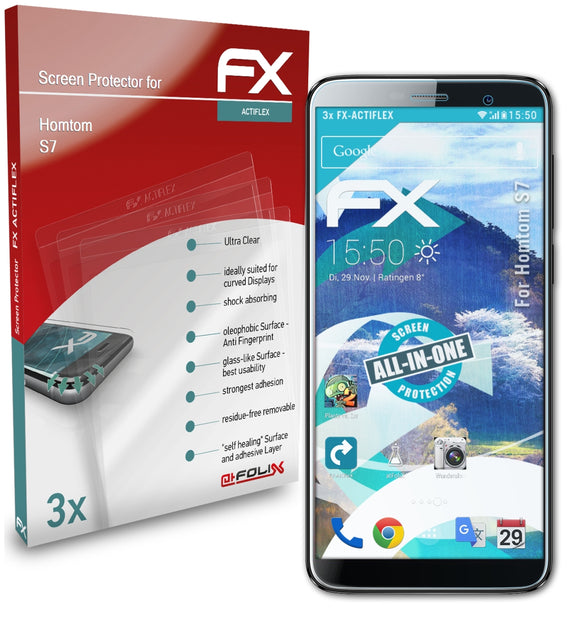atFoliX FX-ActiFleX Displayschutzfolie für Homtom S7