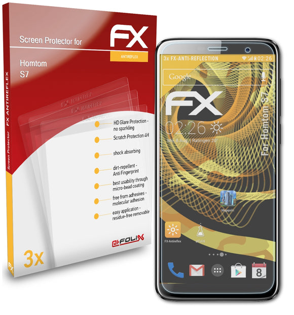 atFoliX FX-Antireflex Displayschutzfolie für Homtom S7