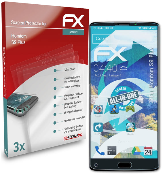 atFoliX FX-ActiFleX Displayschutzfolie für Homtom S9 Plus