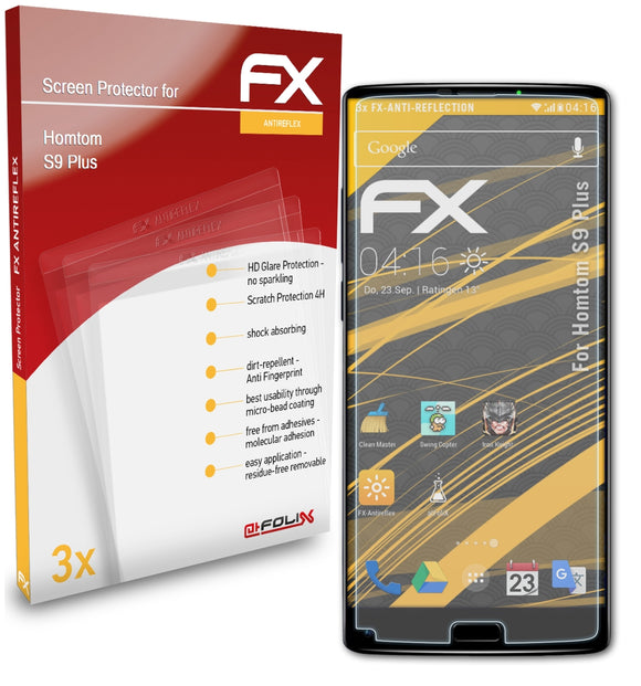 atFoliX FX-Antireflex Displayschutzfolie für Homtom S9 Plus