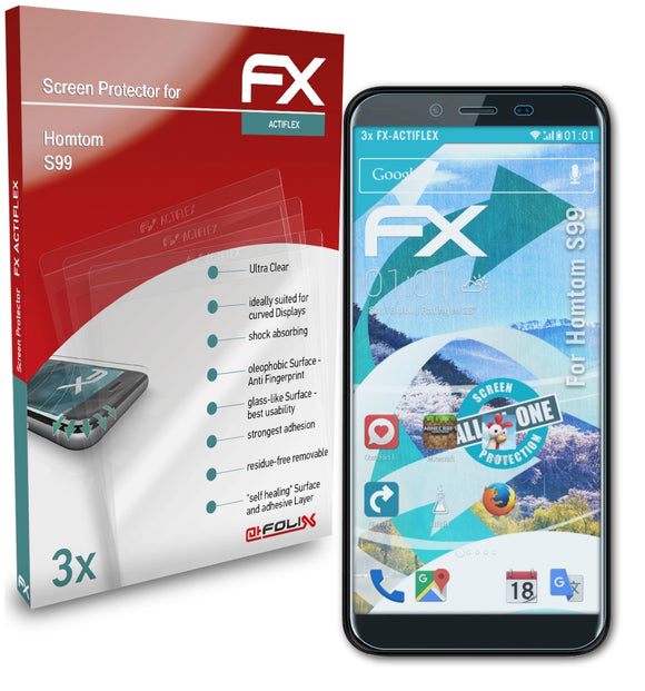 atFoliX FX-ActiFleX Displayschutzfolie für Homtom S99