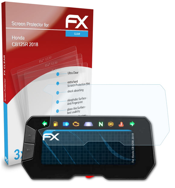 atFoliX FX-Clear Schutzfolie für Honda CB125R (2018)