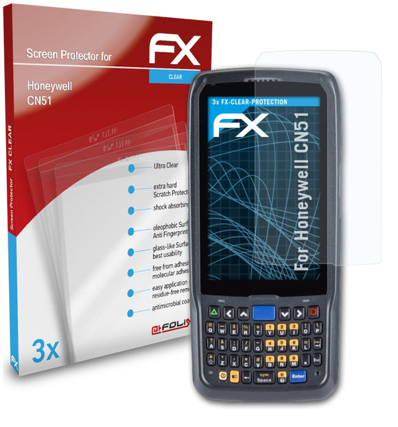 atFoliX FX-Clear Schutzfolie für Honeywell CN51