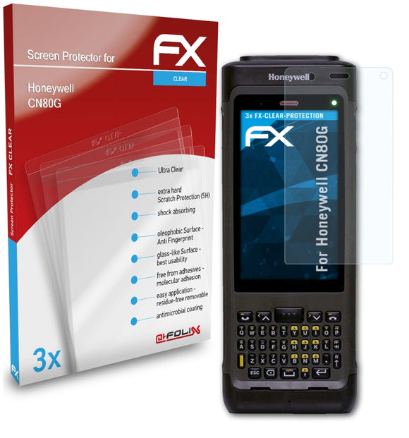 atFoliX FX-Clear Schutzfolie für Honeywell CN80G