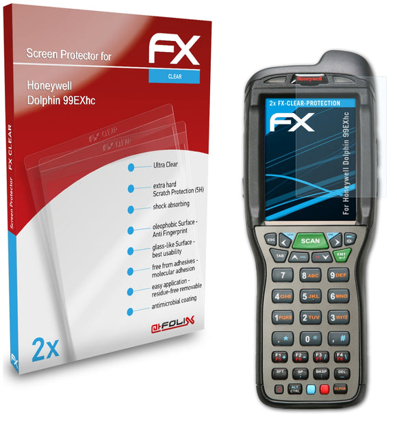 atFoliX FX-Clear Schutzfolie für Honeywell Dolphin 99EXhc