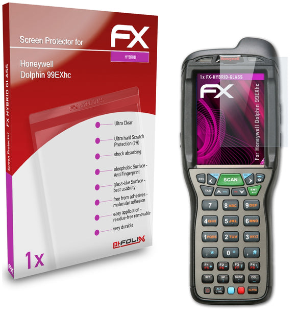 atFoliX FX-Hybrid-Glass Panzerglasfolie für Honeywell Dolphin 99EXhc