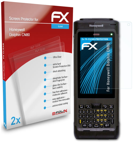 atFoliX FX-Clear Schutzfolie für Honeywell Dolphin CN80