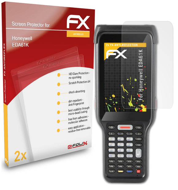 atFoliX FX-Antireflex Displayschutzfolie für Honeywell EDA61K
