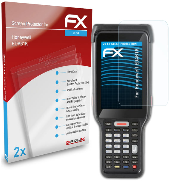 atFoliX FX-Clear Schutzfolie für Honeywell EDA61K