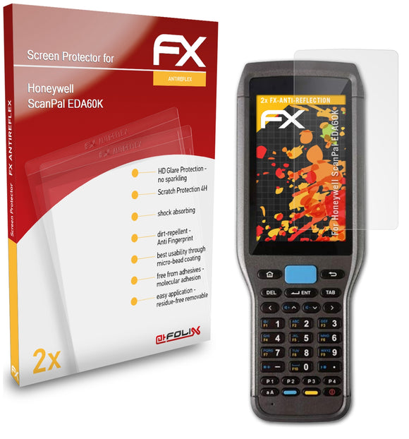 atFoliX FX-Antireflex Displayschutzfolie für Honeywell ScanPal EDA60K