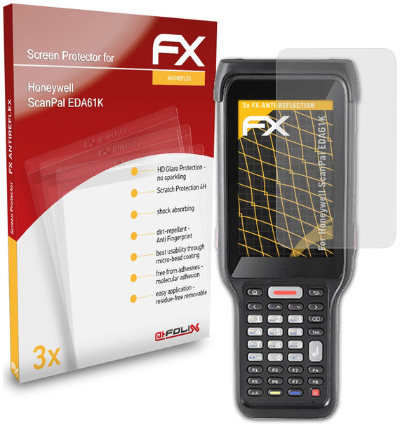 atFoliX FX-Antireflex Displayschutzfolie für Honeywell ScanPal EDA61K