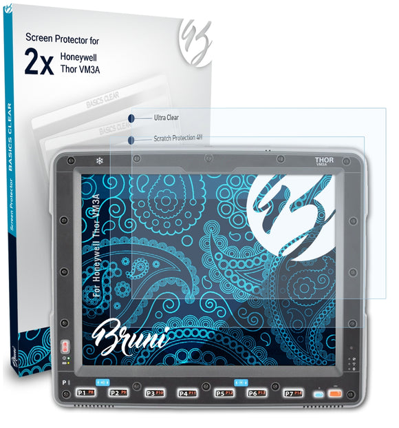Bruni Basics-Clear Displayschutzfolie für Honeywell Thor VM3A