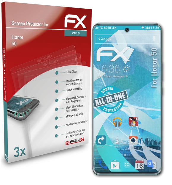 atFoliX FX-ActiFleX Displayschutzfolie für Honor 50