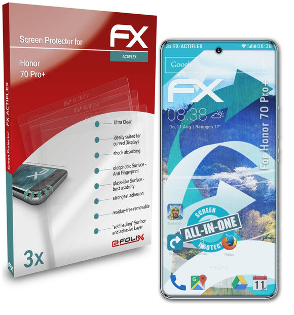atFoliX FX-ActiFleX Displayschutzfolie für Honor 70 Pro+