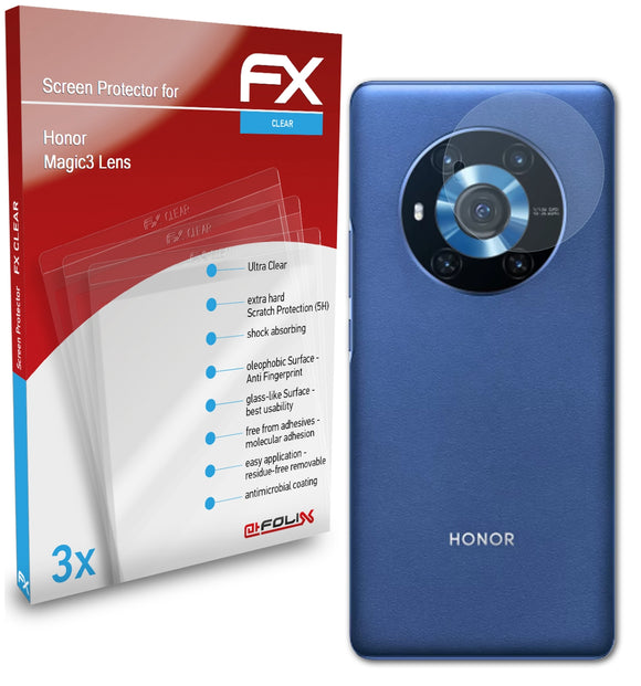 atFoliX FX-Clear Schutzfolie für Honor Magic3 Lens